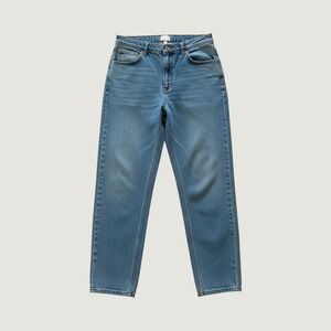 French Connection Womens High Waisted Tapered Mom Jeans Medium 29 Wash Blue